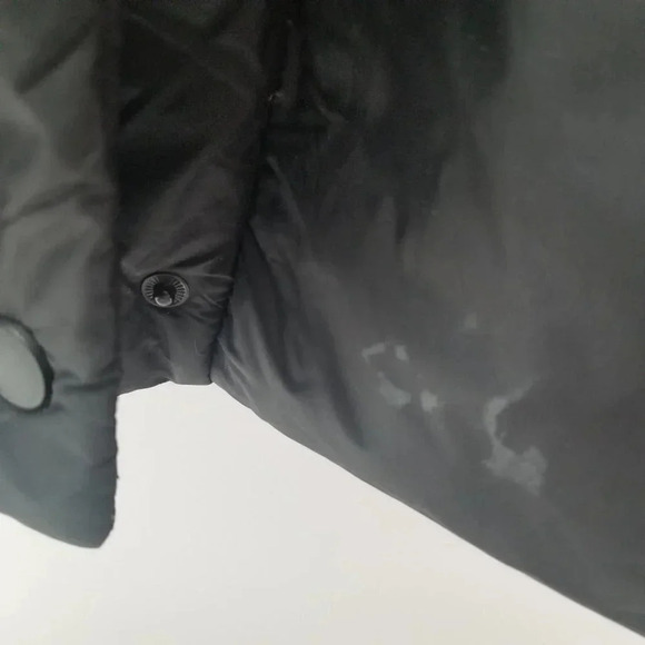 Zara Long Black Puffer  Coat Faux Fur Trim Hood XS - Picture 8 of 13